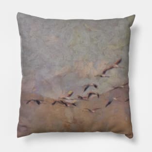 Flamingos migration Pillow