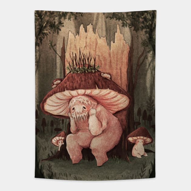 Royal Mushroom Tapestry by fairydropart