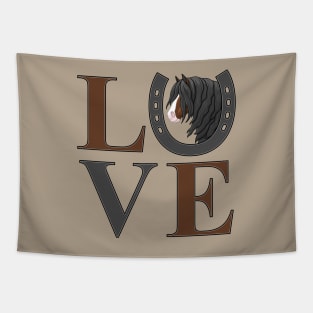 Brown Bay Gypsy Vanner Draft Horse LOVE Tapestry