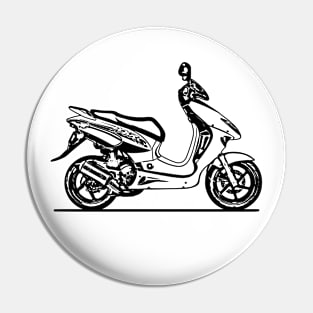 X8RS Super Sport Motorcycle Sketch Art Pin