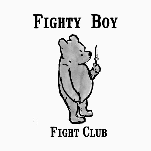 Fighty boy fight club Bear by Stubbs Letterpress