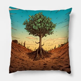 Tree in Arid Land Pillow