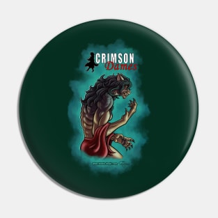 Crimson Dames - Orphan Shewolf Transformation - Art on back Pin