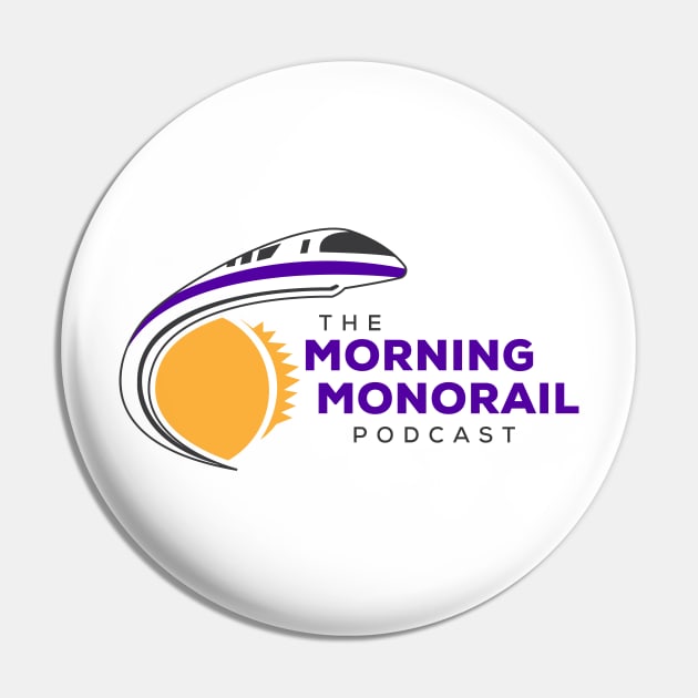Morning Monorail Logo (Purple Text) Pin by MorningMonorail