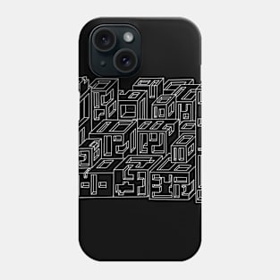 3d pattern white Phone Case