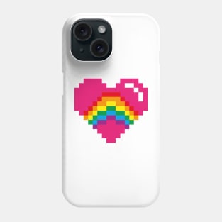 PIXEL HEART RAINBOW Phone Case