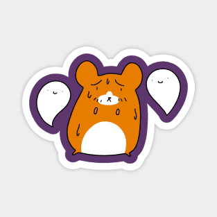 Ghosts and Scared Hamster Magnet