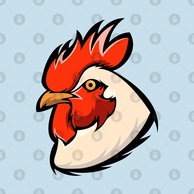 Rooster Head Design by Rachmattt