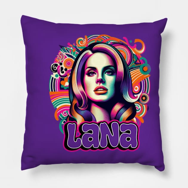 It's Lana Del Rey, Darling! Pillow by Tiger Mountain Design Co.