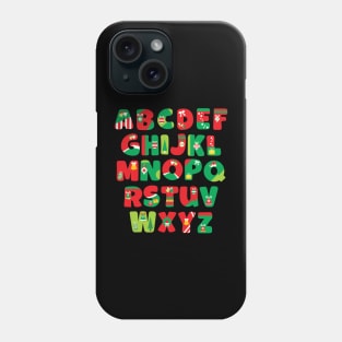 Christmas Alphabet ABCs Pre-K Kindergarten Teacher Student Phone Case