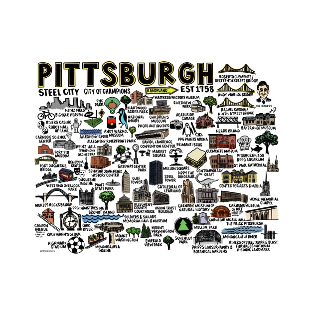 Pittsburgh Map by fiberandgloss