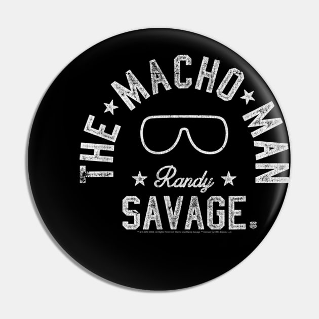 Macho Man Vintage Fight Type Pin by Holman