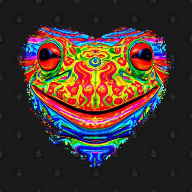 Frogger Spirit Animal (1.3) - Trippy Psychedelic Frog by TheThirdEye