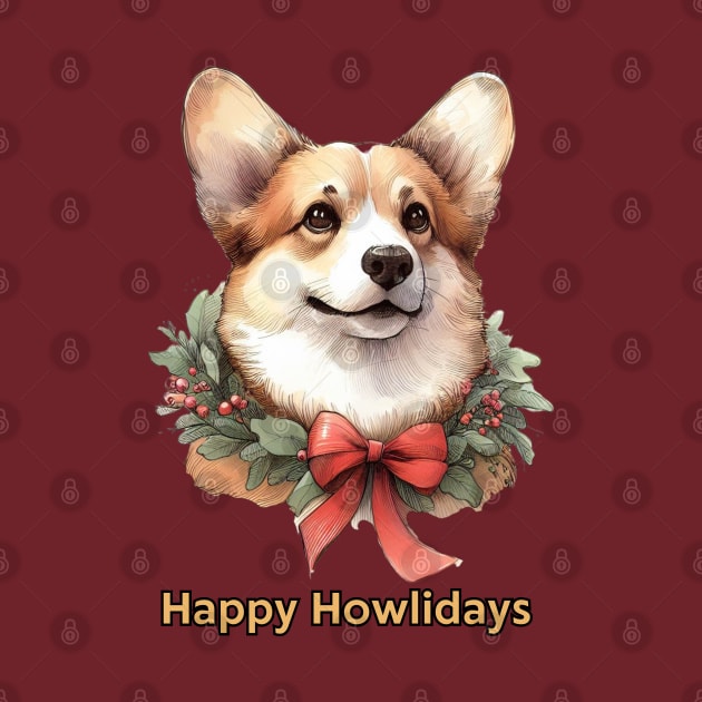 Happy howlidays Corgi by ZogDog Pro