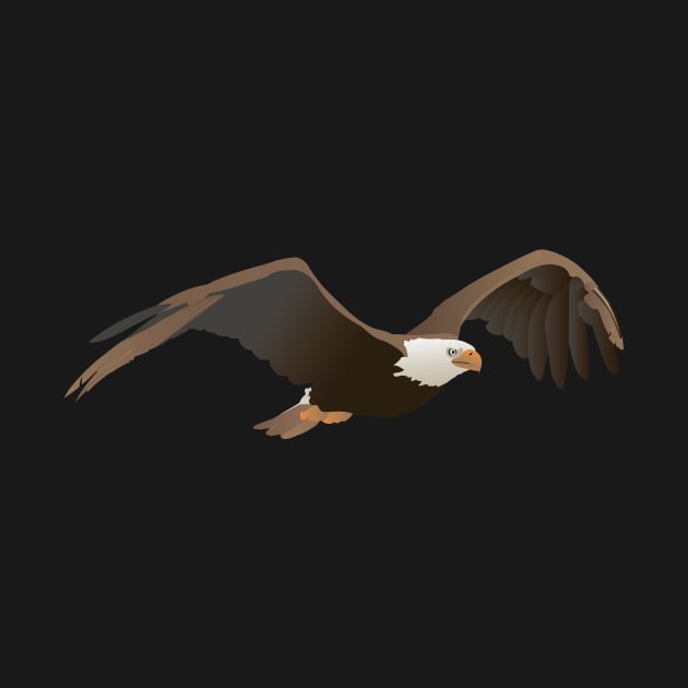 Flying Bald Eagle by NorseTech