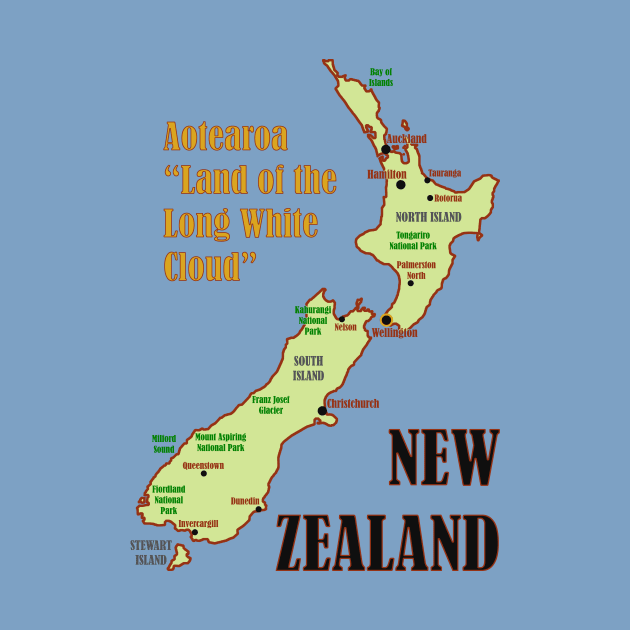 New Zealand Map by Pr0metheus