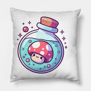 Kawaii Mushroom in Jar Pillow