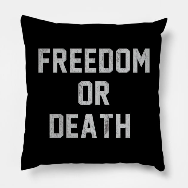 Freedom or death - Lester Bangs Pillow by GuitarManArts