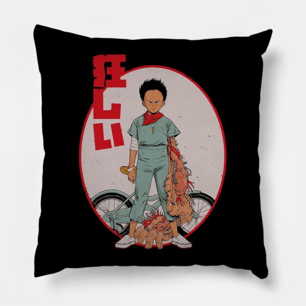 Japanese Vaporwave Anime Style Pillow by OWLvision33