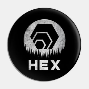 Vintage HEX Coin To The Moon Crypto Token Cryptocurrency Wallet Birthday Gift For Men Women Kids Pin