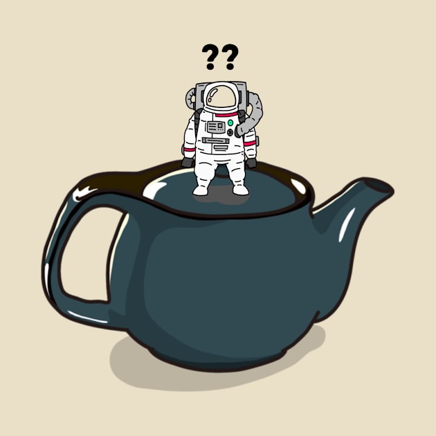 Astronaut, Space Cadet on a Tea Pot by Radi-SH