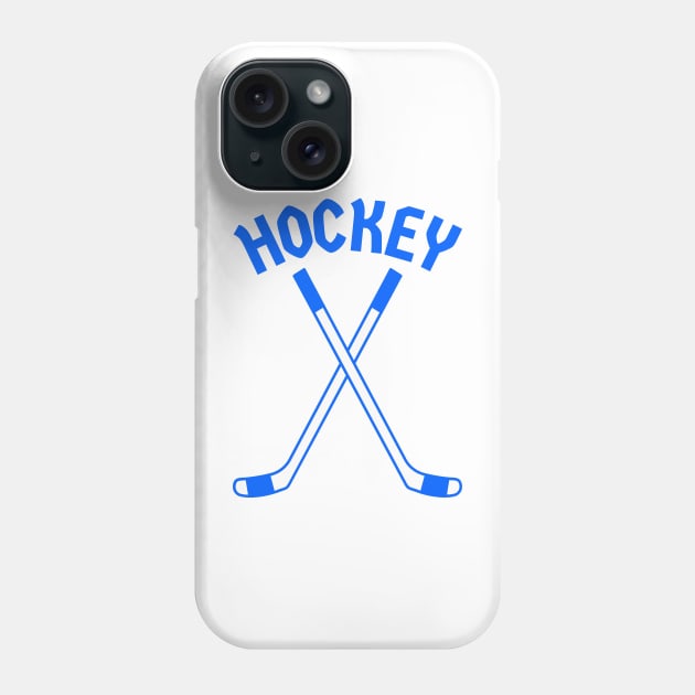 HOCKEY CROSSED STICKS LOGO Phone Case by HOCKEYBUBBLE