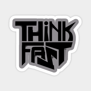 Think Fast - Logo Black Magnet