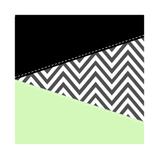 Gray Zigzag, Gray Chevron, Zigzag Pattern, Mint T-Shirt