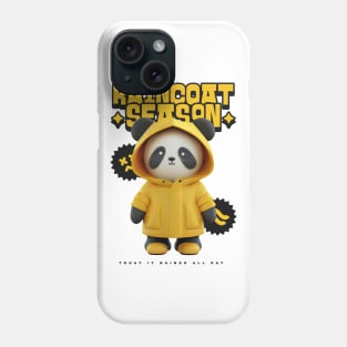 Cute Panda Bear In The Rain Phone Case