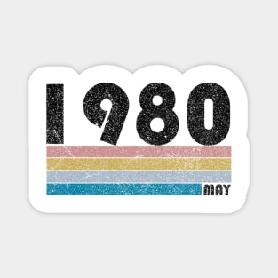 38th Birthday Gift Retro Born May of 1980 Magnet