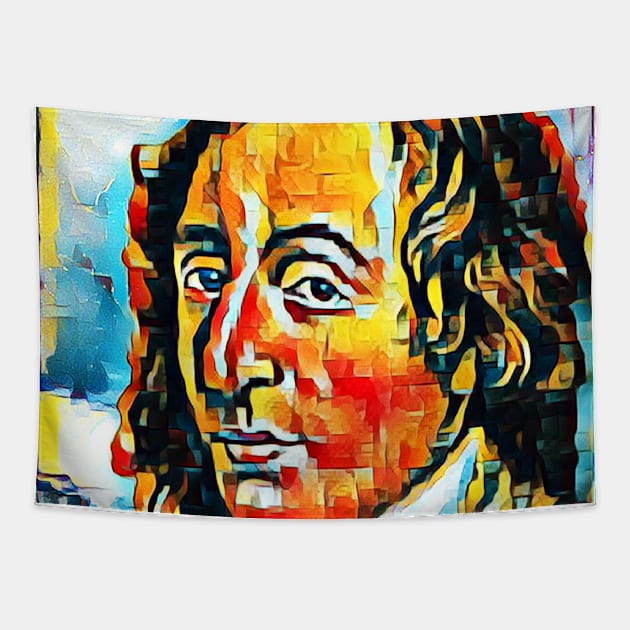 Blaise Pascal Abstract Portrait | Blaise Pascal Artwork 5 Tapestry by JustLit