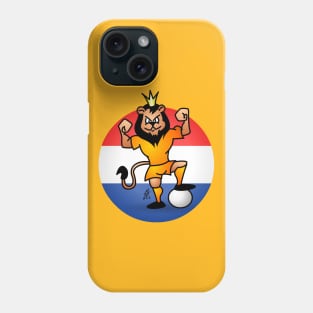 Orange soccer lion Phone Case