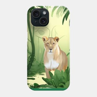 Lion in the Jungle Phone Case