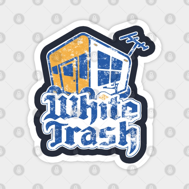 White Trash Faded Magnet by AngryMongoAff