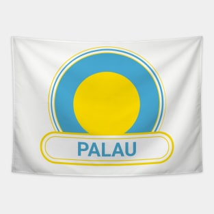 Palau Country Badge - Palau Flag Tapestry