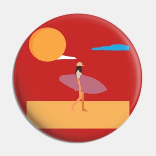 surfing woman Pin