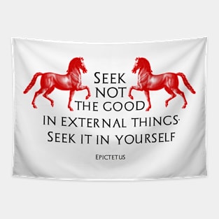 Stoic Quote by Epictetus Tapestry