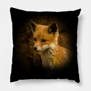 Red fox cub Pillow