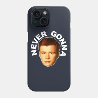 Rick Astley Retro Never Gonna Roll FanArt Tribute Phone Case