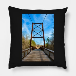 Cable Bridge at Ivy Creek Greenway Pillow