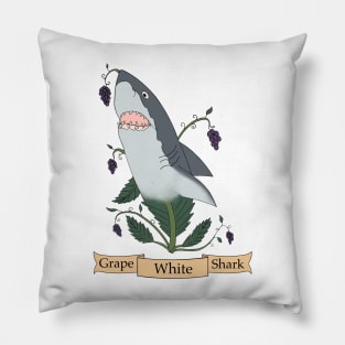 Grape White Shark Pillow