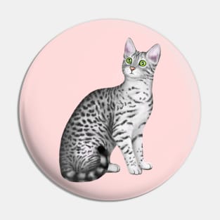 Egyptian Mau (Pink Background) Pin