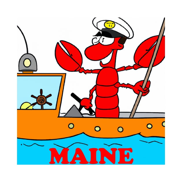 Lobster Piloting a Maine Lobster Boat by Starbase79