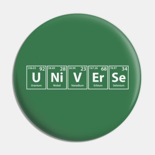 Universe (U-Ni-V-Er-Se) Periodic Elements Spelling Pin