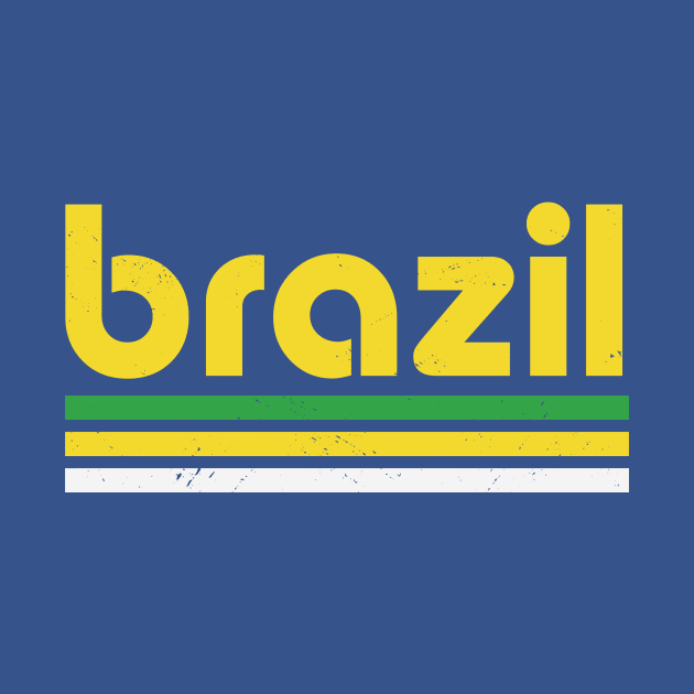 Retro Brazil Word Art // Proud Brazilian Vintage Grunge by Now Boarding
