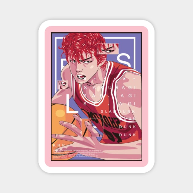 Hanamichi Sakuragi Magnet by Kukuh_handal