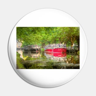 Longboats on the Grand Canal, Dublin, Ireland Pin