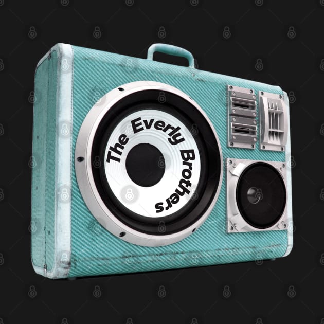 a radio 60s with sticker The Everly Brothers by theStickMan_Official