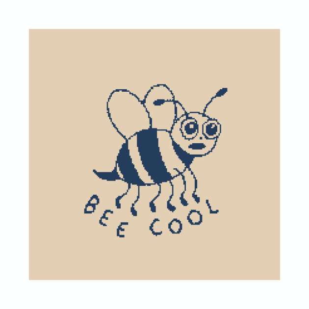 Bee Cool - Funny 1 bit Pixel Art by pxlboy