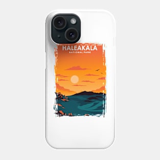 Haleakala national park hawaii travel poster Phone Case